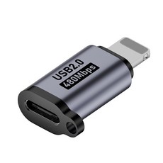 Type-C 轉 Lightning 轉接頭 快速充電 數據傳輸, Type-C母 轉 lightning公, 1個, 23mm