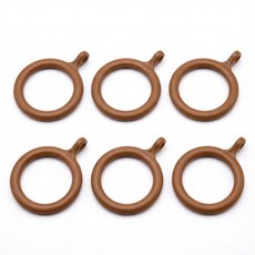 갈색 커튼링 내경 30mm 6개입, 6개