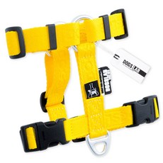 독스랩 강아지 하네스 가슴줄 클래식 H형, 단델리온 옐로우, 1개