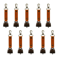 펀펀상사 등산 배낭 종 벨 방울 뱀 야생동물 경고 신호 종, 10개, 브라운