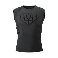 Youth Football & Rugby 패딩 셔츠 어깨가 통합된 민소매 연습 저지 리브 및 가슴 패드 YL