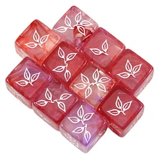 10pcs D6 주사위 세트 독특한 잎/꽃/연인 심장/다이아몬드 패턴 파티 엔터테인먼트, 06 06