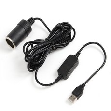 USB 시거잭 변환기 5V to 12V 변환 케이블 전력변환기 차량 시가소켓