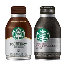 STARBUCKS 星巴克 義式濃縮奶油咖啡+派克黑咖啡 各6罐 共12罐, 12個, 275ml