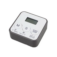 日本直送 簡約數位計時器 廚房烘焙定時器, 黑色, 1個