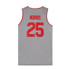 남성용 #25 모리스 빈티지 스로우백 농구 저지 탑 스티치