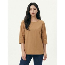 올리비아하슬러 카멜 와이드 라운드 레글런 블라우스 OHCMBL202