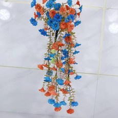 仿真牽牛花壁掛藤條, 藍色橙色