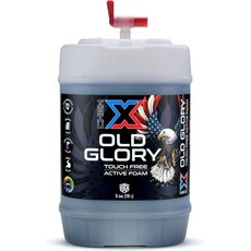 Chem-X 올드 글로리 터치 프리 액티브 폼 세차 밀착력 높은 폼으로 노면 필름 그리스 소금 벌레 제거 트럭 및 장비용 고 pH 비누 -32온스, 640 Fl Oz (Pack of 1)