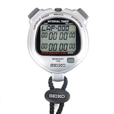 세이코 스톱워치 초시계 100랩 메모리 S23603 S057-4000 Silver, 실버, 1개
