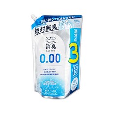 日本LION獅王 SOFLAN 次世代0.00消臭 premium 1200ml 純皂香 補充包, 1個