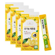 영진약품 레몬즙 20g 14포 4박스 NFC 레몬100 착즙주스 액상스틱 레몬원액