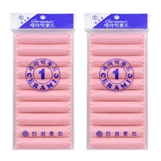 오라이브 진성 셀프파마 세라믹 헤어 롯드 1호, 2개, 핑크 2개, 핑크