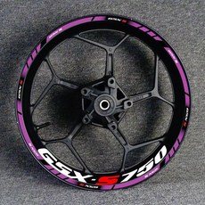 오토바이 휠 허브 데칼 장식 반사 방수 스티커, 1개, 3. GSX-S750