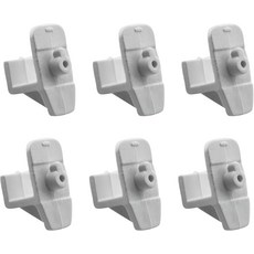 JCBIZ 6PCS 냉장고 액세서리 디스플레이 캐비닛 냉동고 스냅 베이지 플라스틱 선반 후크 수리 스테인리스 스틸 브래킷 레이어 헤비 듀티 지지