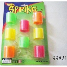 小胡玩具 彩虹圈 8個透明妙妙圈 彈簧圈 兒童玩具, 1個