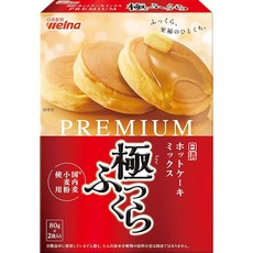 닛신제분 웰나 핫 케이크 믹스 PREMIUM 아주 통통 국내 보리밀가루 사용 160g, 80g, 1