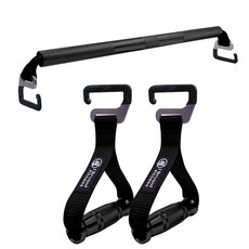 핸들이 있는 휴대용 저항 밴드 키트 루프 탄성 스쿼트 데드리프트 운동 장비 업그레이드된 E형, bla set, 1개