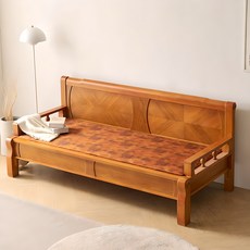 사사가구 뉴라이프 원목 카우치 온열 황토볼 흙소파, 브라운