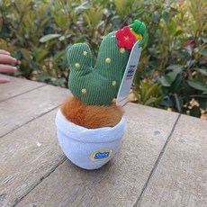 可愛萌仿真盆栽花鬱金香掛件毛絨玩具公仔包包掛飾鑰匙扣娃娃玩偶, 1個, 仙人掌:13釐米