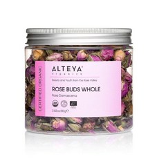 알테야 유기농 로즈 버드 티 USDA 인증 허브 2.82온스/80그램 로사 다마세나, 1개, 80g, 1개