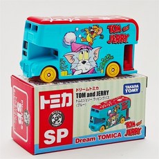 타카라토미 토미카 톰과 제리 2층 버스 미니 장난감 자동차 다이캐스트, 톰과 제리블루
