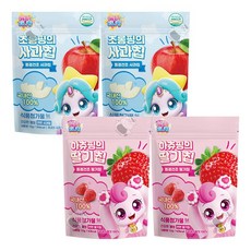 캐치티니핑 하츄핑 딸기칩 2개 + 초롱핑 사과칩 2개 세트, 54g, 1세트