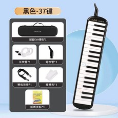附發票 口風琴 奇美樂普森口風琴37鍵32鍵小學生用初學者課堂兒童演奏口吹琴樂器, 37鍵樂普森【黑色】EVA硬包+教材, 1個
