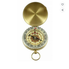 등산 캠핑 포켓 황금나침반, GOLD, 1개