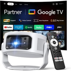 필로엔트【구글 TV 포함】스마트 미니 프로젝터 초단거리 투사로 작은 방에서도 큰 화면 자동 키스톤 휴대용 와이파이 블루투스 지원 4K 영화 – 홈 시어터 침실 야외