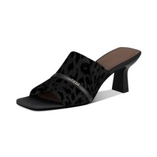 여성토오픈 하이힐 여름 메쉬 통굽 가죽 스트랩 샌들 슬리퍼 편안한 착용감 패션 스타일