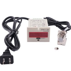 TWTADE / 110-220VAC LED 자동 디스플레이 디지털 카운터 0-999999 6자리 + 홀 근접 센서 스위치 거리 10CM NPN NO 홀더 US-JSQ+GD+CT, TWTADE 110220V AC LED 자동 디스플레이, 1개