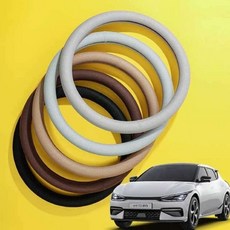 스티어링휠 자동차핸들 EV6 핸들커버 쿨메쉬 땀흡수 운전할때땀흡수 자동차커버 카바, 매쉬 D컷/블랙