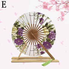 日式風車扇 禮品扇子 日本和風團扇 隨身折疊扇 女士摺扇, E