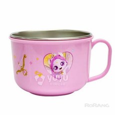 로랑마켓 귀여운 논슬립 스텐 면기 핑크 유치원컵 아기컵 어린이컵