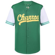 Aolapo Kenny Powers 저지 자수 통기성 #55 머틀 비치 인어 야구 저지 셔츠 블루 그린 남성용 블루. M