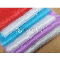 패브릭제이 대폭 펜시 무지 주름 노방 오간자 원단 6종 FJ-127, 크림