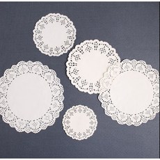 도일리페이퍼 종이레이스 원형 하트(약200입), 1개, 원형16cm