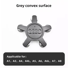 호환 아우디 차량 휠 센터 캡 엠블럼 허브 커버 배지 아우디 A8 A5 A6 C5 C6 C7 A7 A3 A4 B5 B6 B7 B8 B9 Q, 02 4Pcs-Grey