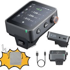 고독스 X3 프로 X3프로S TTL 무선 카메라 플래시 트리거 2.4G 터치스크린 송신기 내장 리튬 배터리 고화질 OLED 화면 블루투스 및 앱 제어 지원(소니용), GODOX 소니용