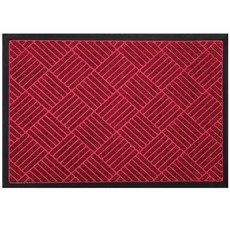 Vanita 編織紋刮泥進門地墊 玄關室外門口刮沙刮泥除塵防滑地墊, 大正紅, 1個