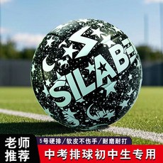 SILABER 5號 夜光軟皮排球 老師推薦 中考學生專用, 1個, 【5號排球】星月夜光系列%黑色