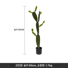 중형 인조 선인장 조화 실내 조경 화분 플랜테리어 인테리어, 1개, I. 선인장 90cm