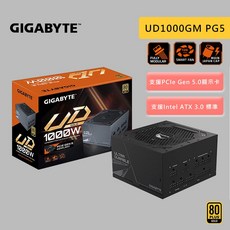 GIGABYTE 技嘉 GP UD1000GM PG5 1000W 80 PLUS 金牌 全模組 電源供應器，電腦DIY首選