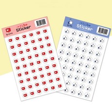 SS) 아이라이크 칭찬 원형 스티커 다이어리 꾸미기 스티커, 1개, 좋아요 하트