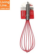 안전한 실리콘 거품기 키친프리 휘핑기 오랫동안 사용하는 달걀 계란 거품기 우유 크림, 1.레드-키친프리거품기, 1개