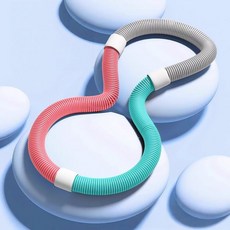 優選好物 呼啦圈 彈簧收腹減肥不傷腰 美腰瘦腰軟體呼啦圈 折疊收腹瘦身神器 健身圈 美體圈 小蠻腰 減肥神器, 粉綠灰1公斤適合30-40公斤, 1個