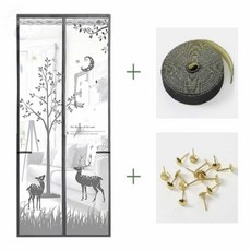 LUNAMAY 문방충망 방충망 문 모기장(100X200CM) (그레이), LUNAMAY 문방충망 방충망 문 모기장(100X200