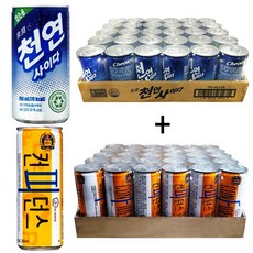 일화 천연사이다190ml(30캔) + 컨피던스250ml(30캔), 60개, 190ml