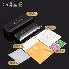 JDR嘉德瑞quartz石英12孔半音階口琴 不粘膜新手入門練習 高CP值, 1個, C6調音版